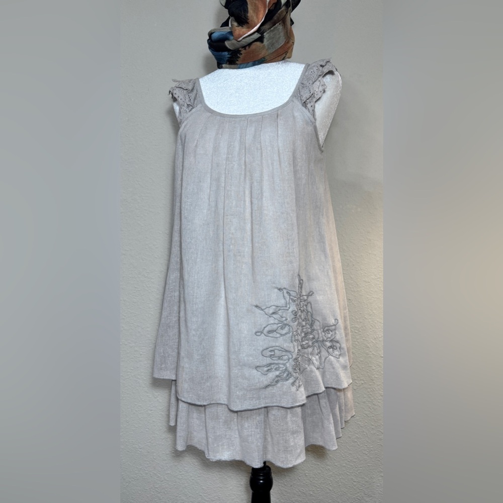 Linnen Tunic Dress Blue Bird women Tunuc
